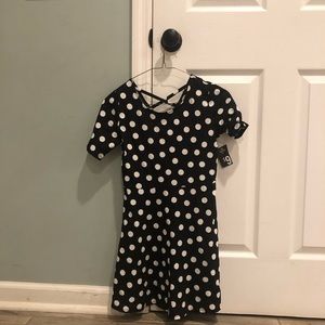 Black and white polkadot dress!!!